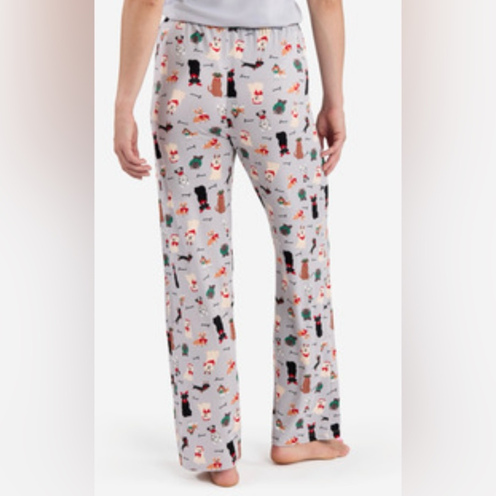 NWT Grey Holiday Dogs Pattern PJ Lounge Pants Size Medium - Picture 3 of 9